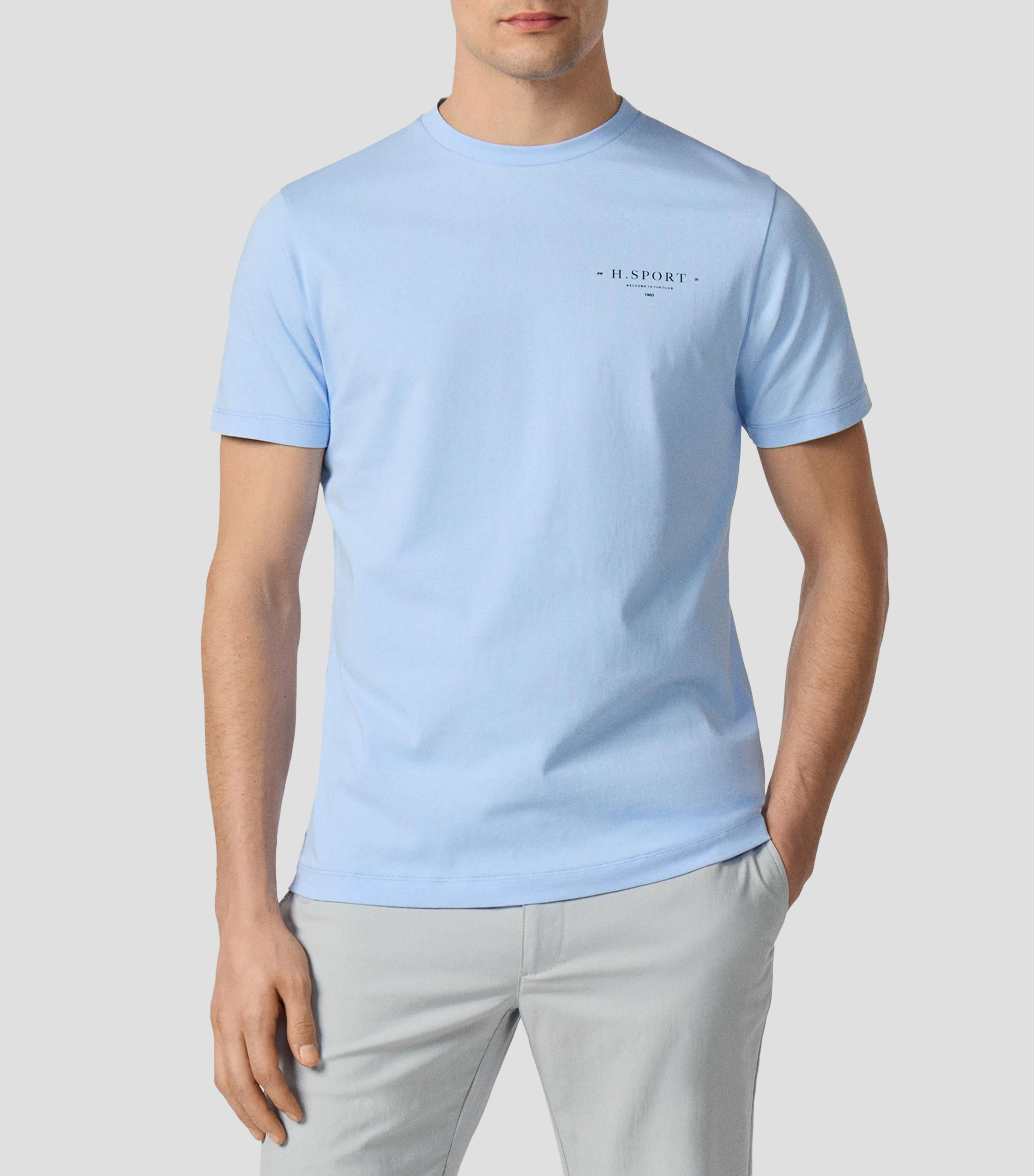Playera cuello redondo manga corta diseño liso Hombre